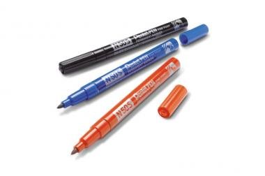 Pentel marker alkoholos kerek hegyű vékony 4 db-os szett - 2 db fekete, kék, piros